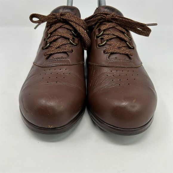 SAS Women's Free Time Brown Leather Lace Up Walking Shoes Size 7.5 M Casual - Picture 5 of 16